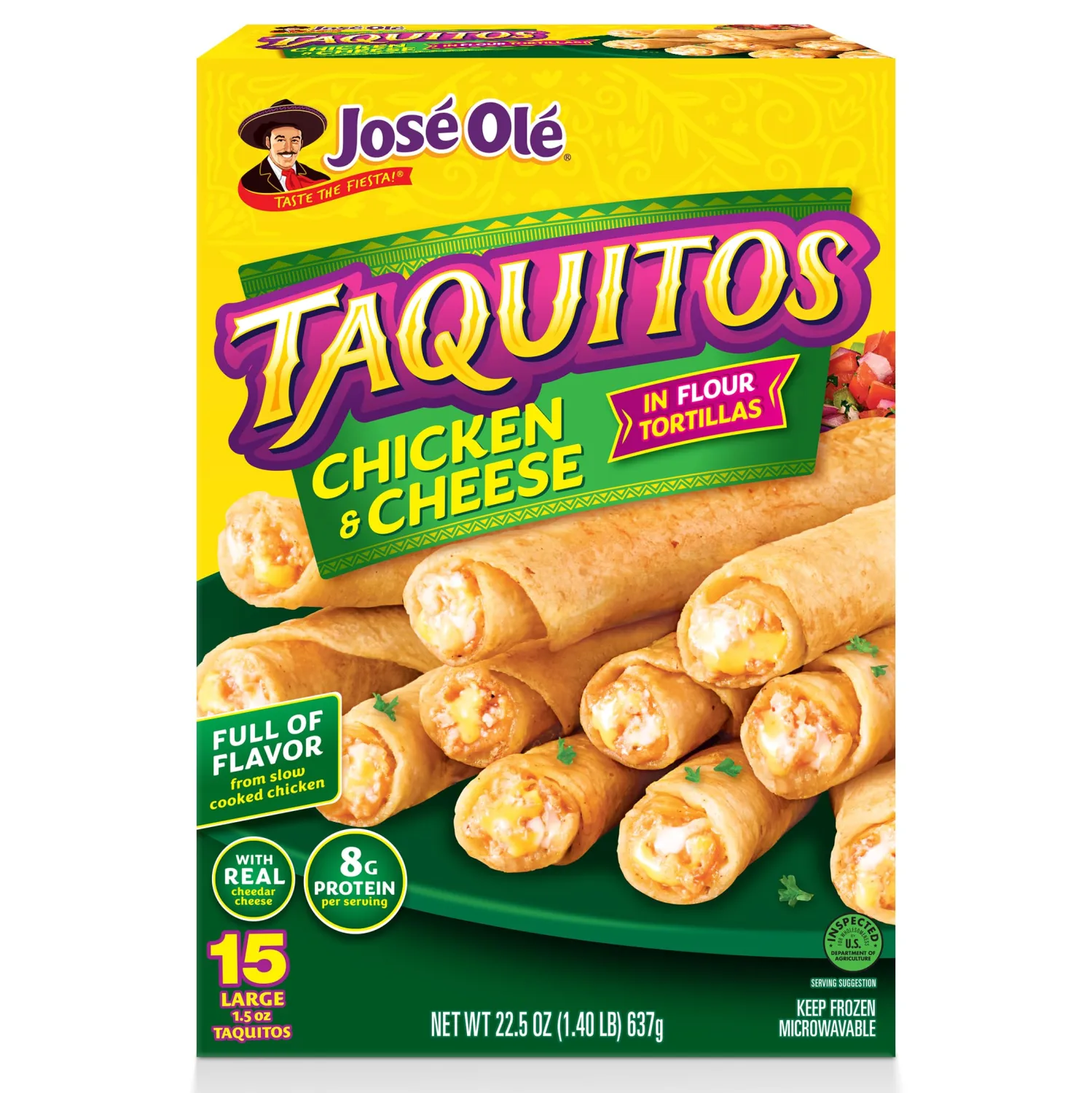 Jose Ole Chicken Taquitos Frozen Box, 22.5 Oz