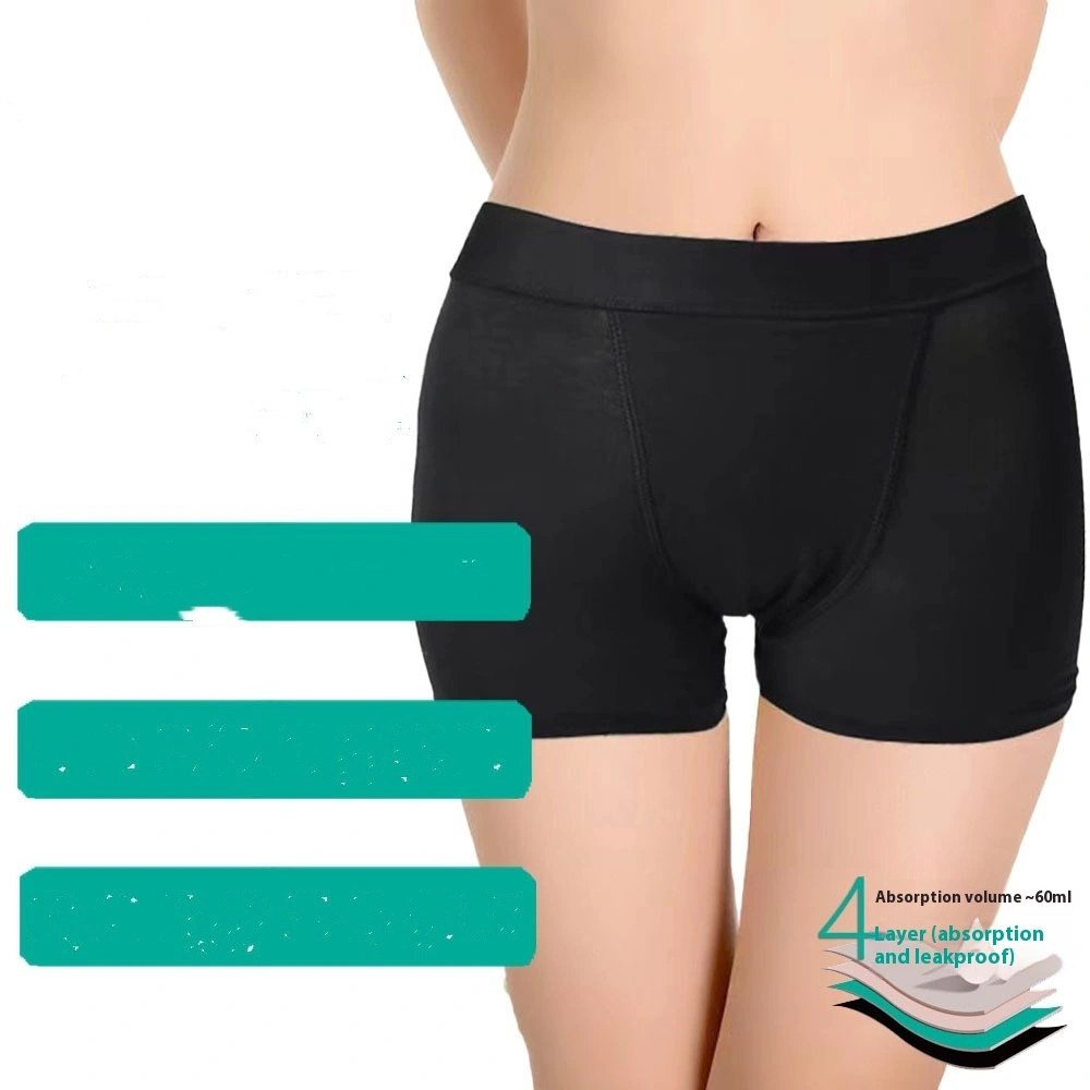 Four-layer Leak-proof Women's Boxer Knickers High Absorption Comfortable Menstrual Period