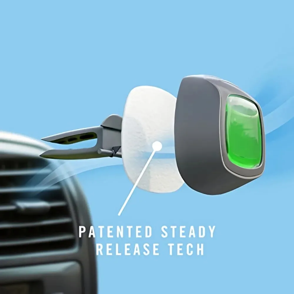 Febreze Car Air Freshener Vent Clip Linen & Sky Scent, .06 oz. Car Vent Clip, 2 Count