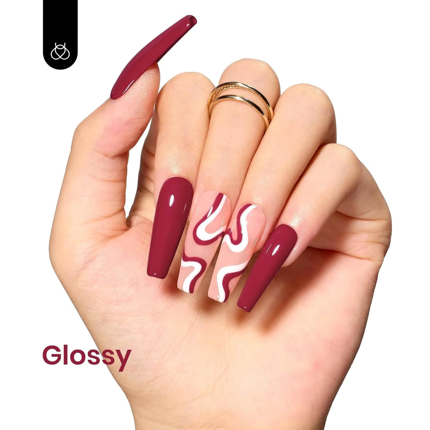 Beetles Red Gel Nail Polish - Dark Red Color Soak Off Mulled Wine Gel Polish Retro Modern 1Pcs 15ml Nail Art Manicure Winter Salon Christmas Gift for Women