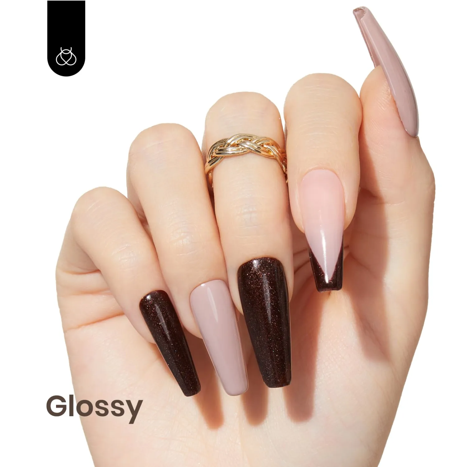 Beetles Brown Glitter Gel Nail Polish, 15ml Winter Chocolate Brown Jazz Club Soak Off Gel Polish Nail Art Manicure Salon DIY Gift for Women