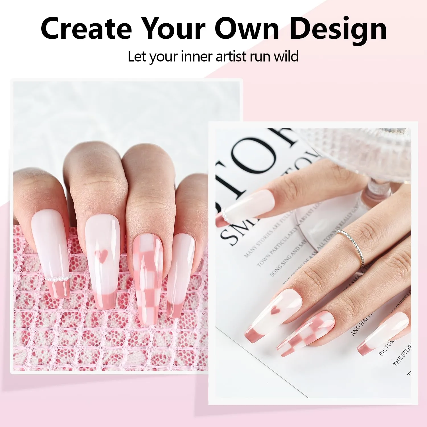 JODSONE 10ml Art Gel Liner Dusty Roses Gel Nail polish with Thin Brush Need U V Lamp Cured at Home Salon Design