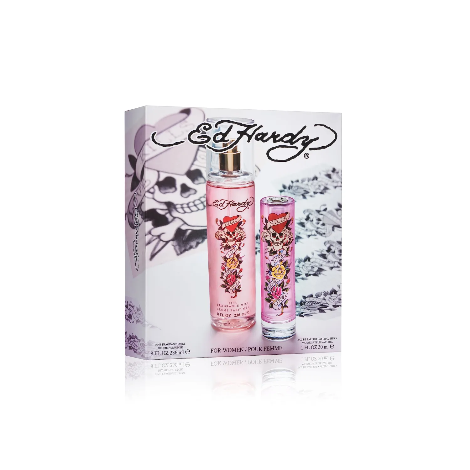 Ed Hardy Women's Perfume Fragrance Set, Eau De Parfum & Fragrance Body Mist, 2 Piece Set