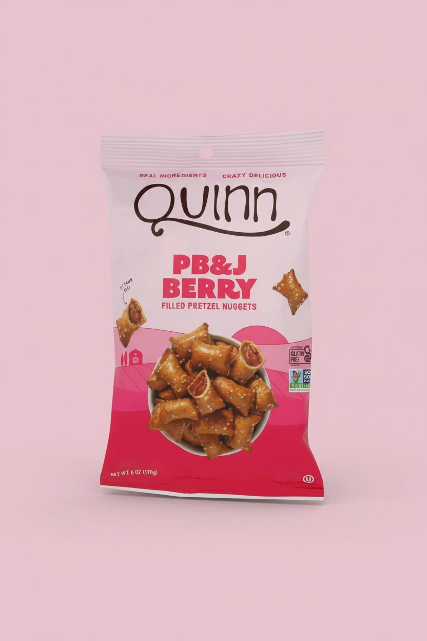 QUINN PB&J Berry Filled Pretzel Nuggets, 6 OZ