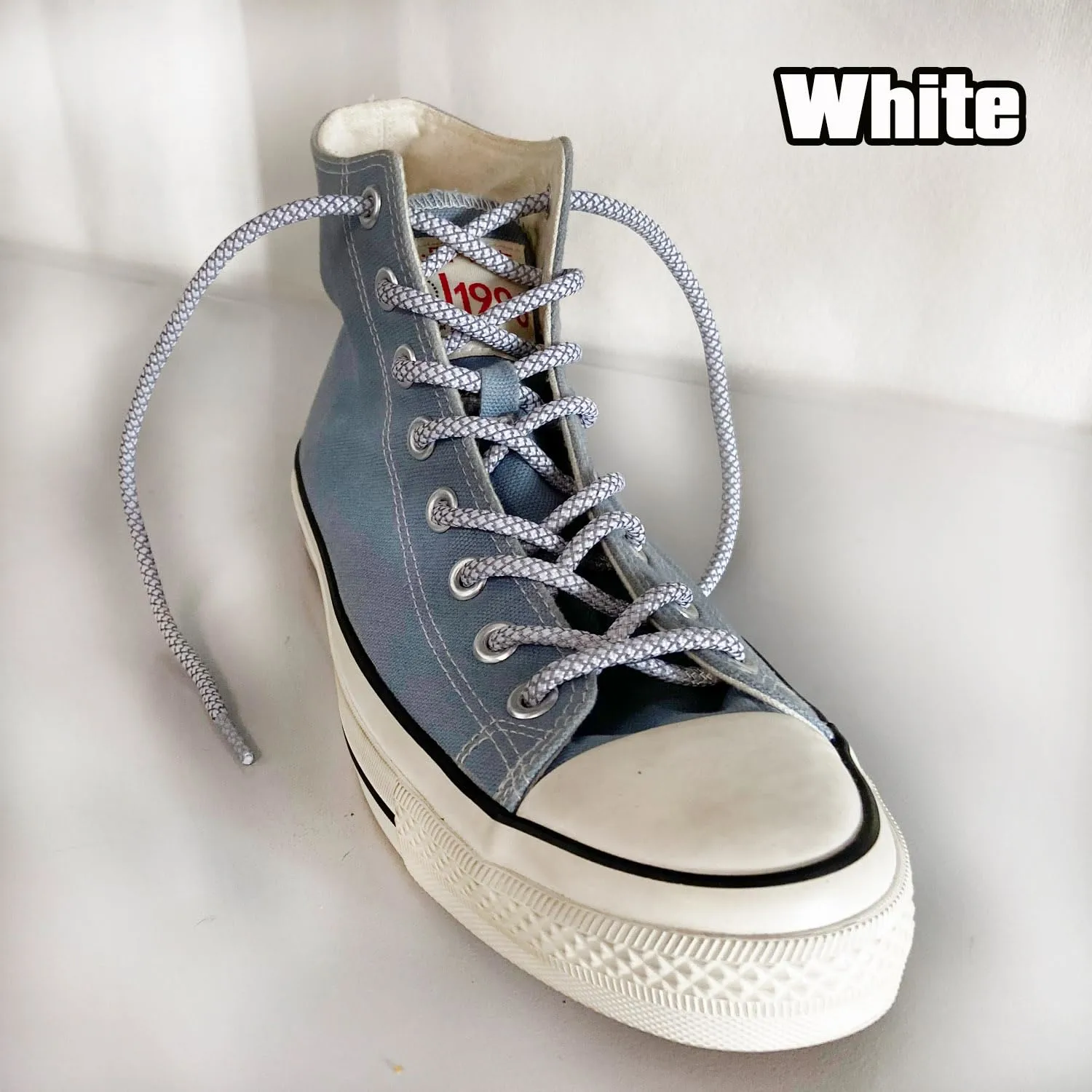 VASGO Round Shoe Laces Reflective for Sneakers 10 Different Lengths 12 Colors