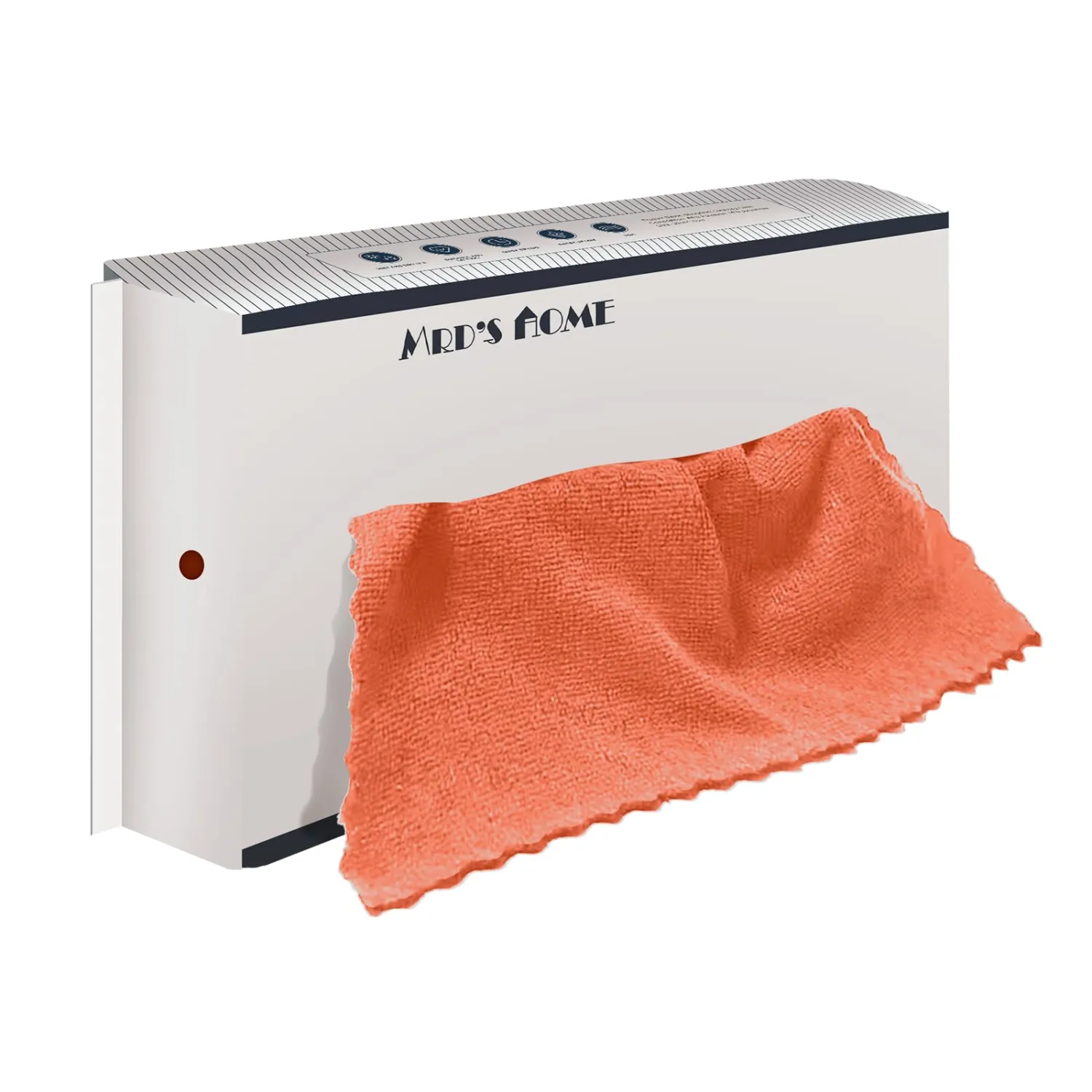 MRD's Home 20Pack Microfiber Cleaning Cloth in Bag,Multi-Purpose Reusable Cleaning Wipes Rags,Lint Free,Scratch & Streak-Free Cloth for Car,Small Microfiber Towels for House Wash,12" x 12"（Orange）
