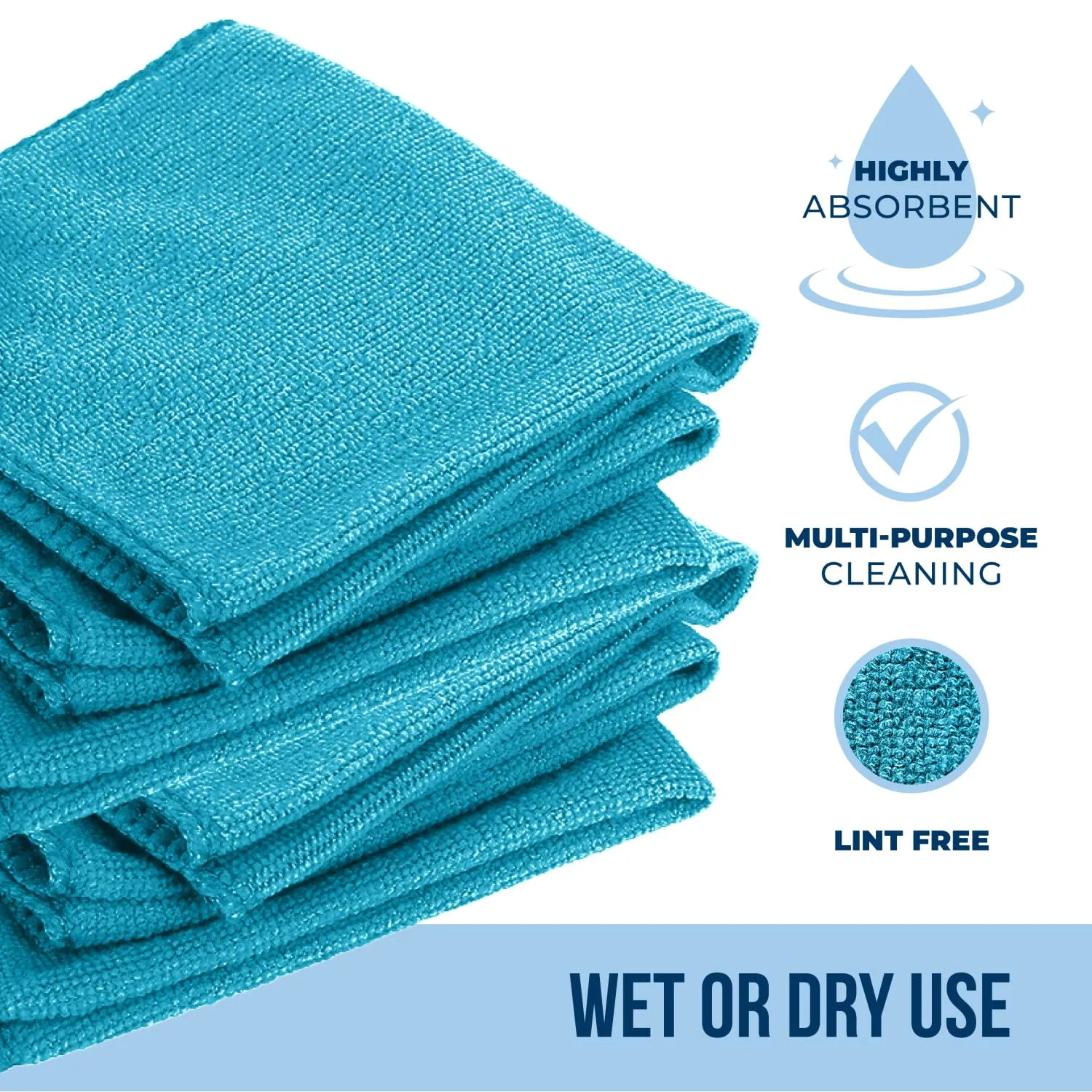 GREEN LIFESTYLE Chamois Cloth, Microfiber Cleaning Cloth 12 Pack, Borderless Towels Cleaning, Car Microfiber Towel, Drying Car Wash Towels (11.5" x 11.5", Multicolor)