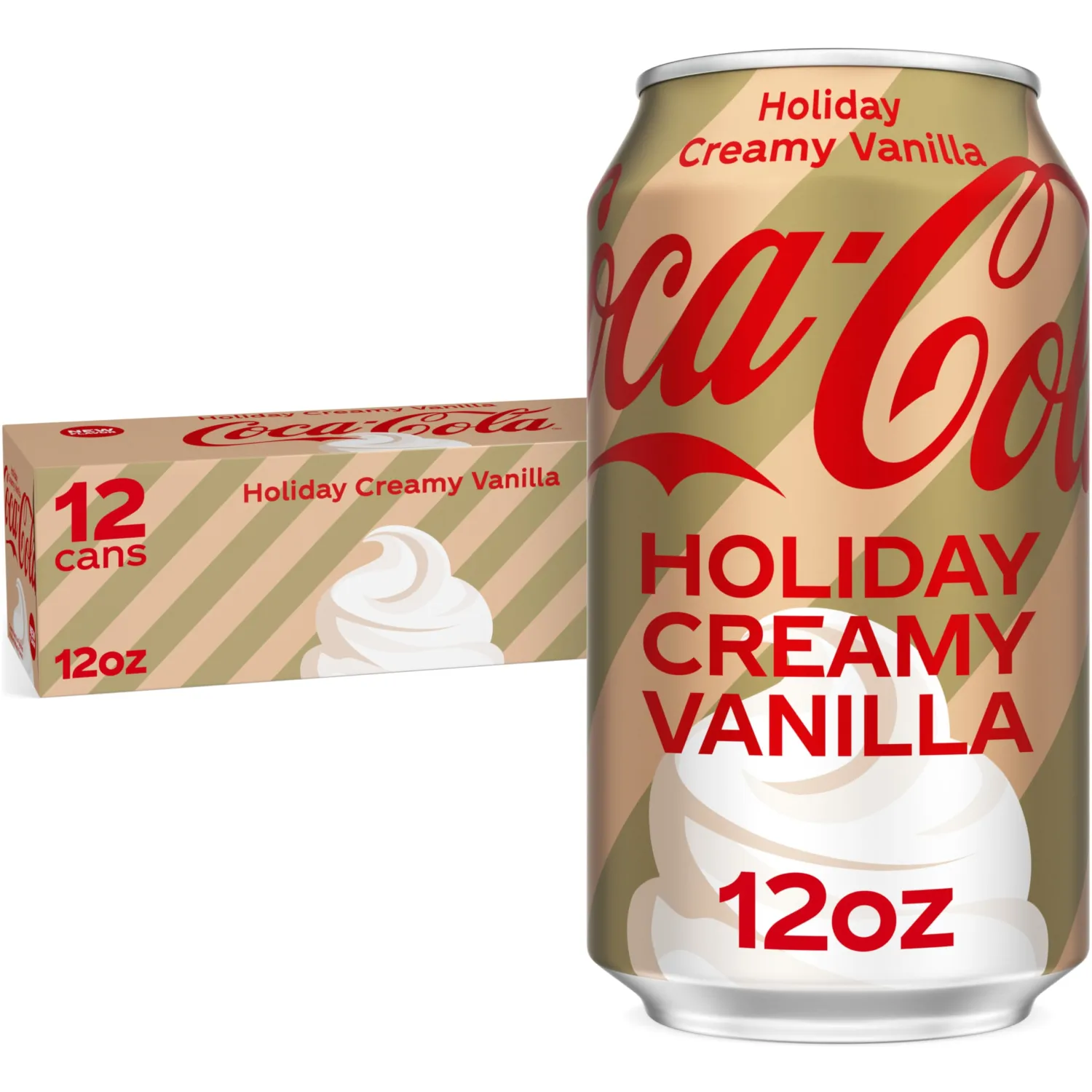 Coca-Cola Holiday Creamy Vanilla Fridge Pack Cans, 12 fl oz, 12 Pack