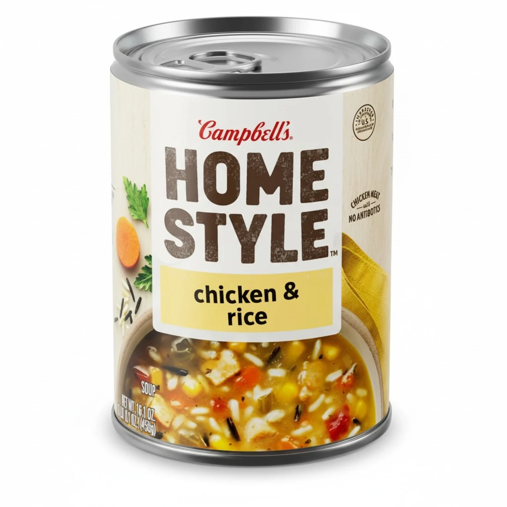 Campbell’s Homestyle Chicken and Rice Soup, 16.1 oz Can