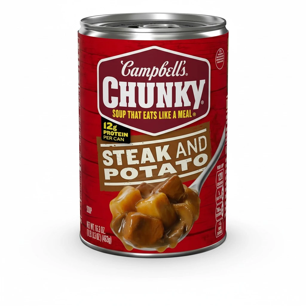 Campbell’s Chunky Soup, Steak and Potato Soup, 16.3 oz Can