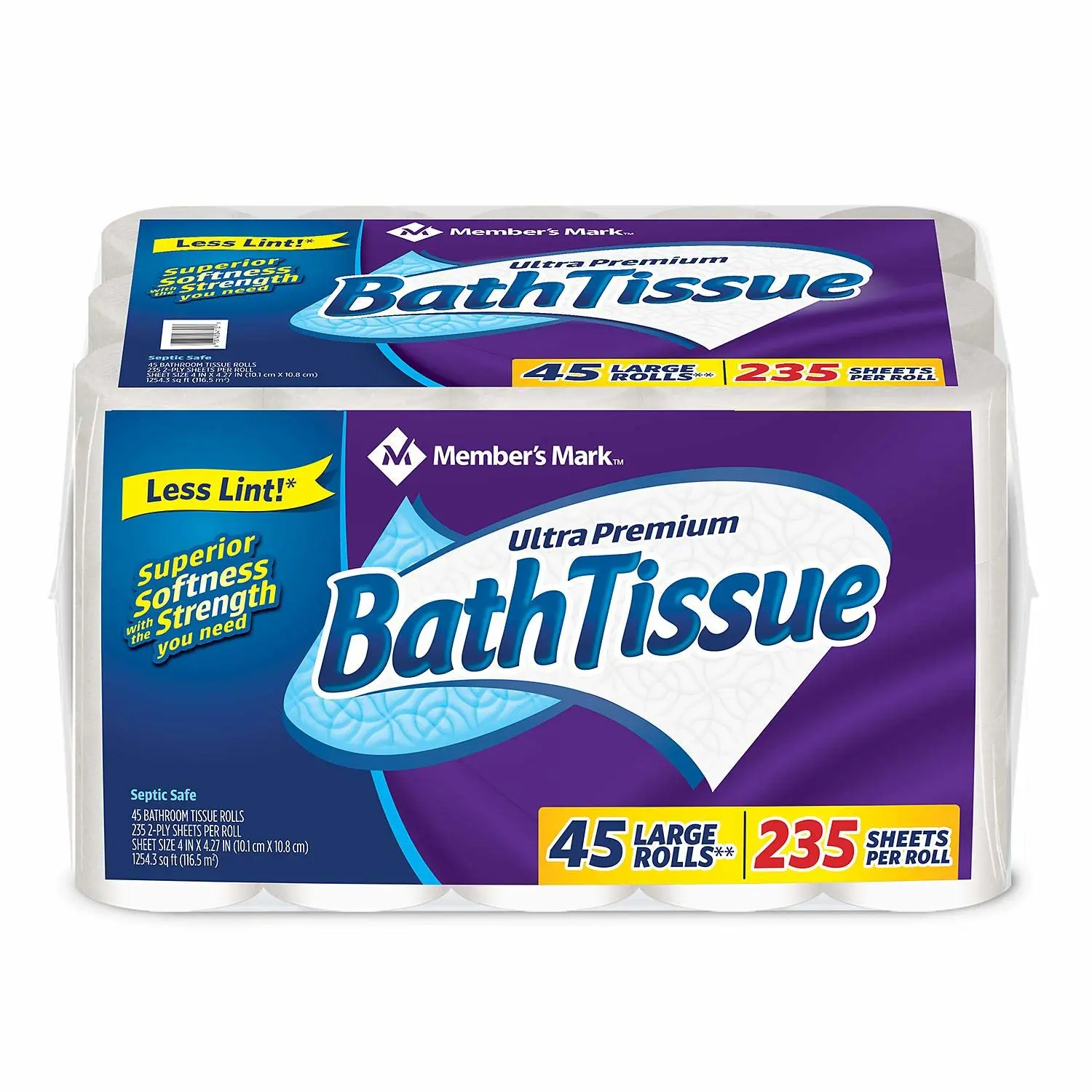 Product of Member's Mark Ultra Premium Bath Tissue, 2-Ply Large Roll (235 Sheets, 45 Rolls) - Toilet Paper [Bulk Savings]