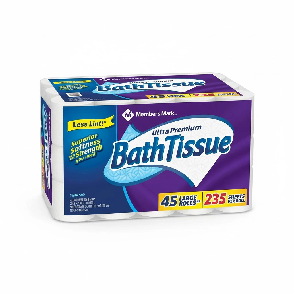 Product of Member's Mark Ultra Premium Bath Tissue, 2-Ply Large Roll (235 Sheets, 45 Rolls) - Toilet Paper [Bulk Savings]