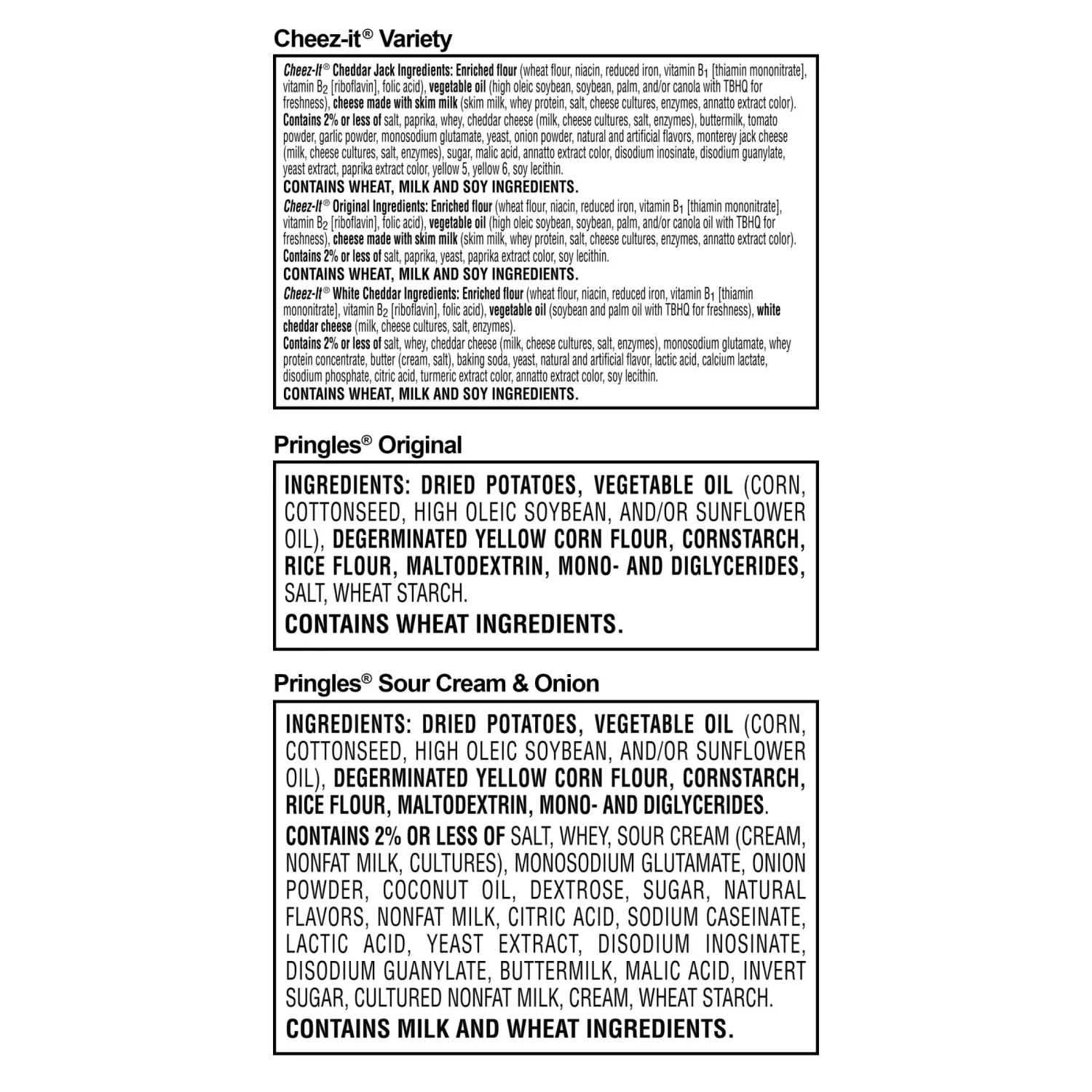 Cheez-It and Pringles Variety Pack, Lunch Snacks, Kids Snacks, Variety Pack (36 Count)
