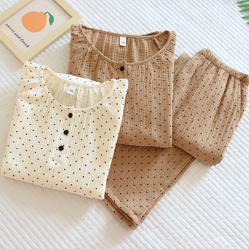 Round Neck Home Sleeping Clothes Thin Suit