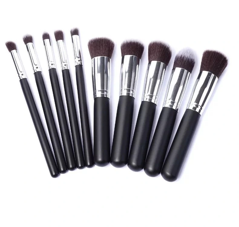 Black Bing Portable 10 Makeup Brushes Suit Beauty Tools