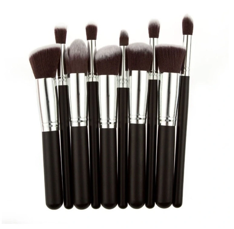 Black Bing Portable 10 Makeup Brushes Suit Beauty Tools
