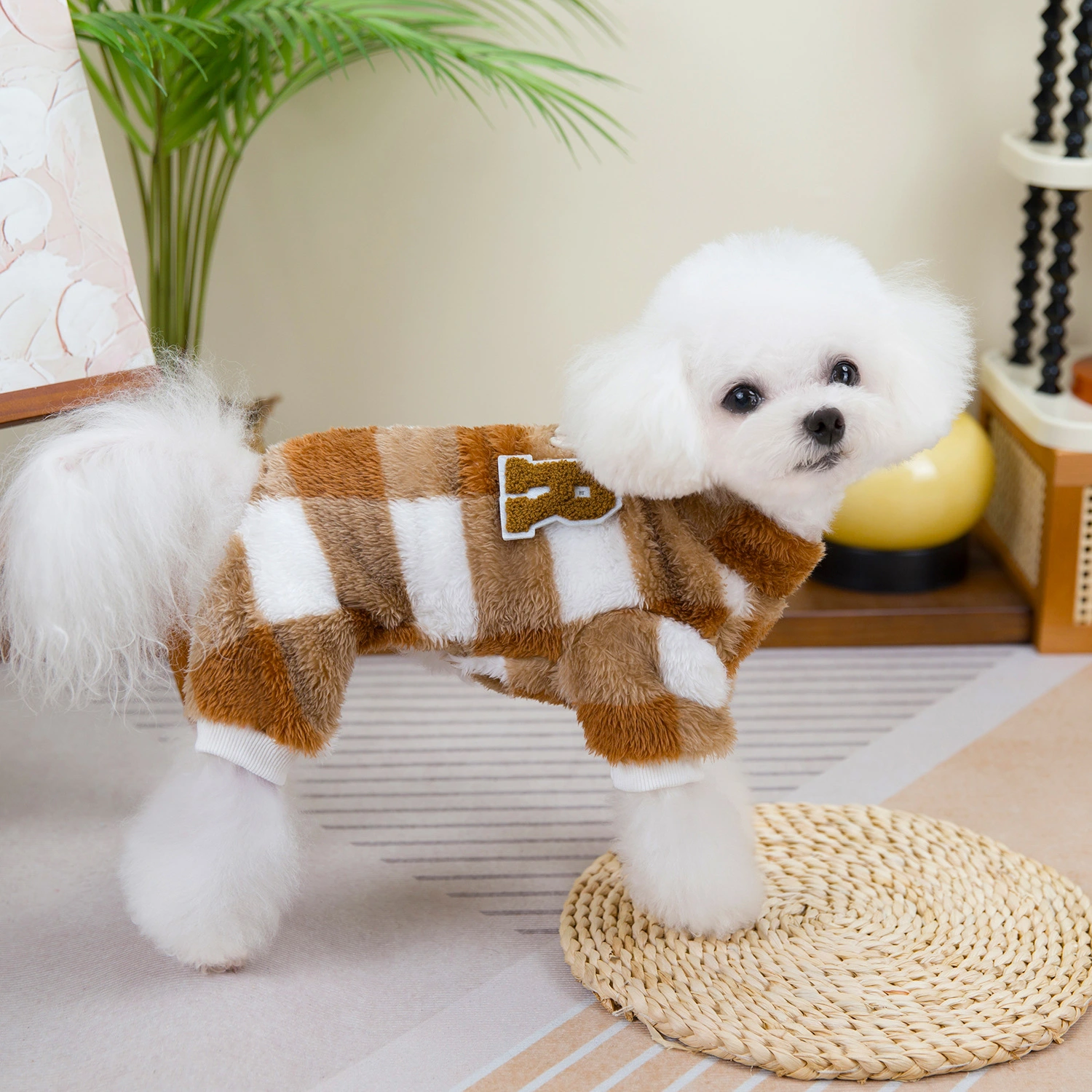 Pet Clothes Autumn And Winter Dog Clothes New Pet Clothing Double-sided Velvet Four-leg Fluffy Jacket