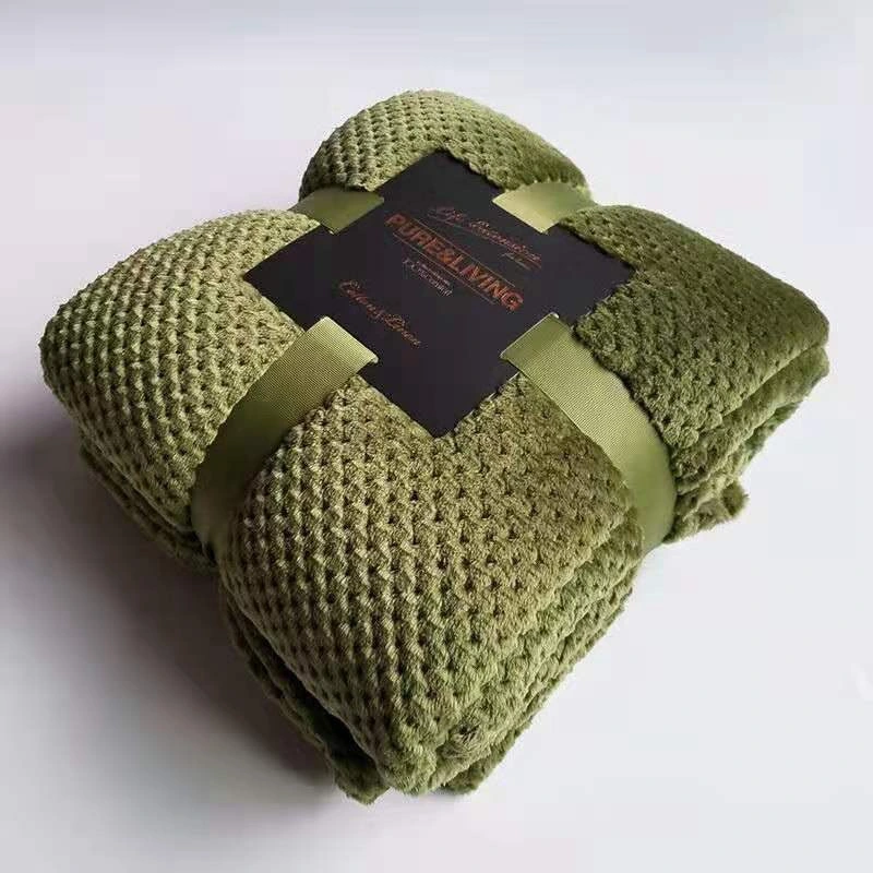 Nap Blanket Pineapple Plaid Coral Fleece Household