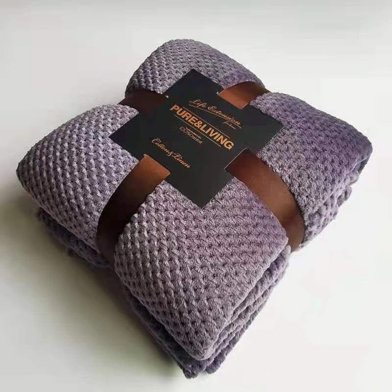 Nap Blanket Pineapple Plaid Coral Fleece Household