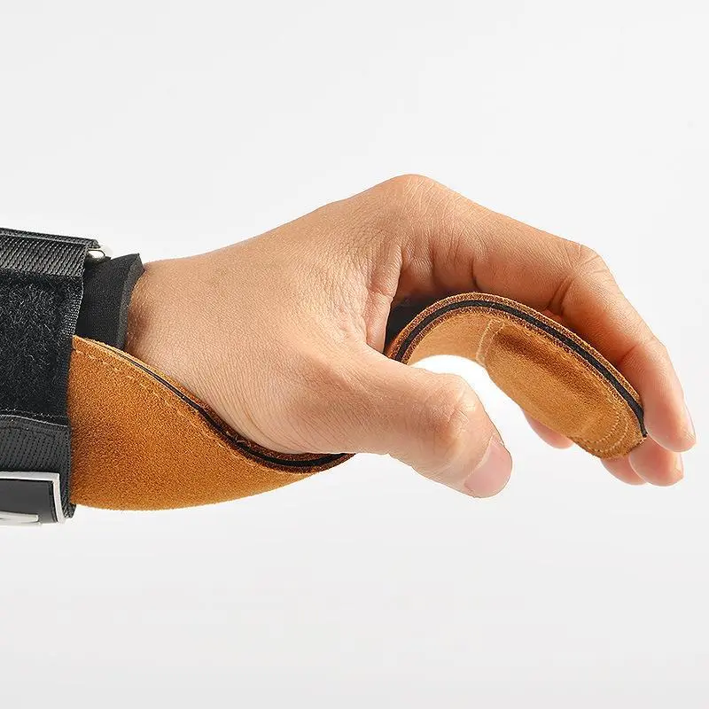 Three-layer Thick Cowhide Booster Stripe Hard Pull Fitness Gloves