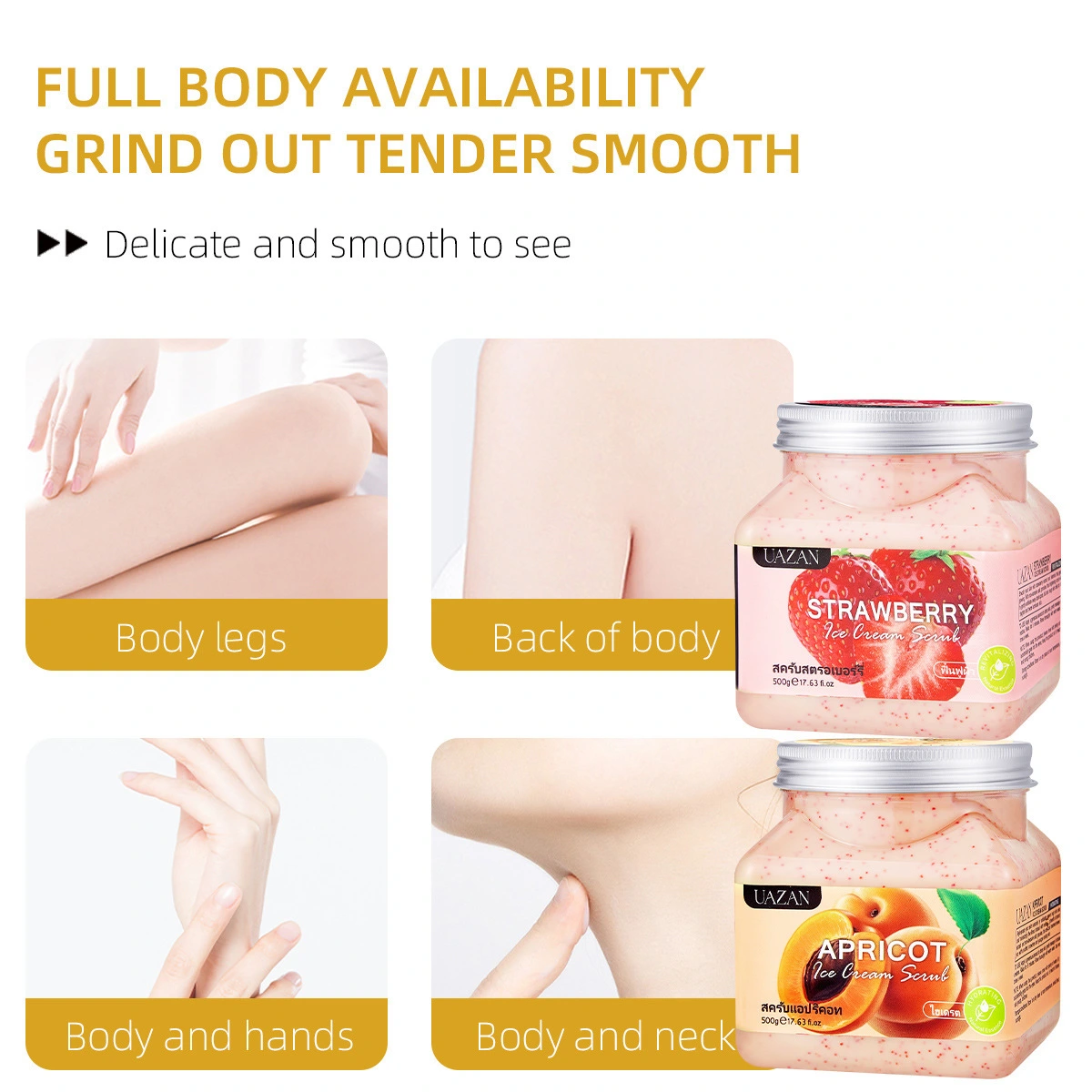 Ice Cream Body Scrub Cream Deep Cleansing Exfoliating Chicken Skin
