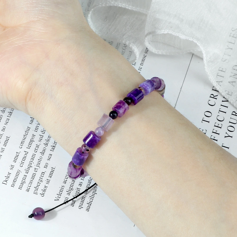 Colorful Agate Stone Beaded High-grade Bohemian Adjustable Bracelet