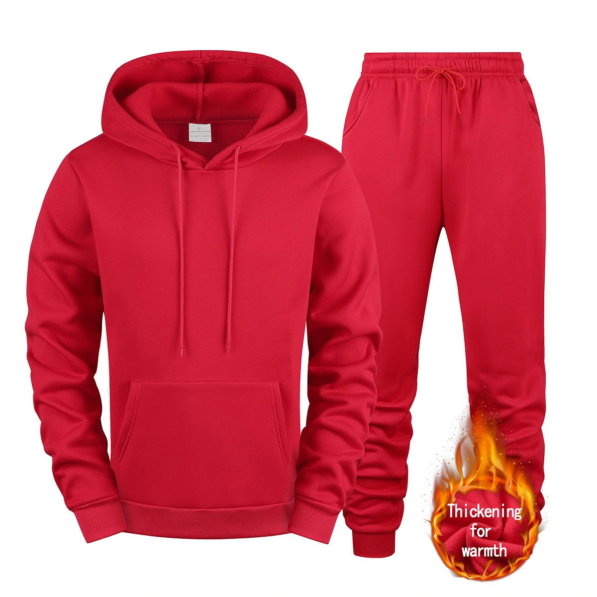 Solid Color Hoodie Sweatpants Suit 10 Color 250g Fabric Plus-sized Size Sports Suit Wholesale