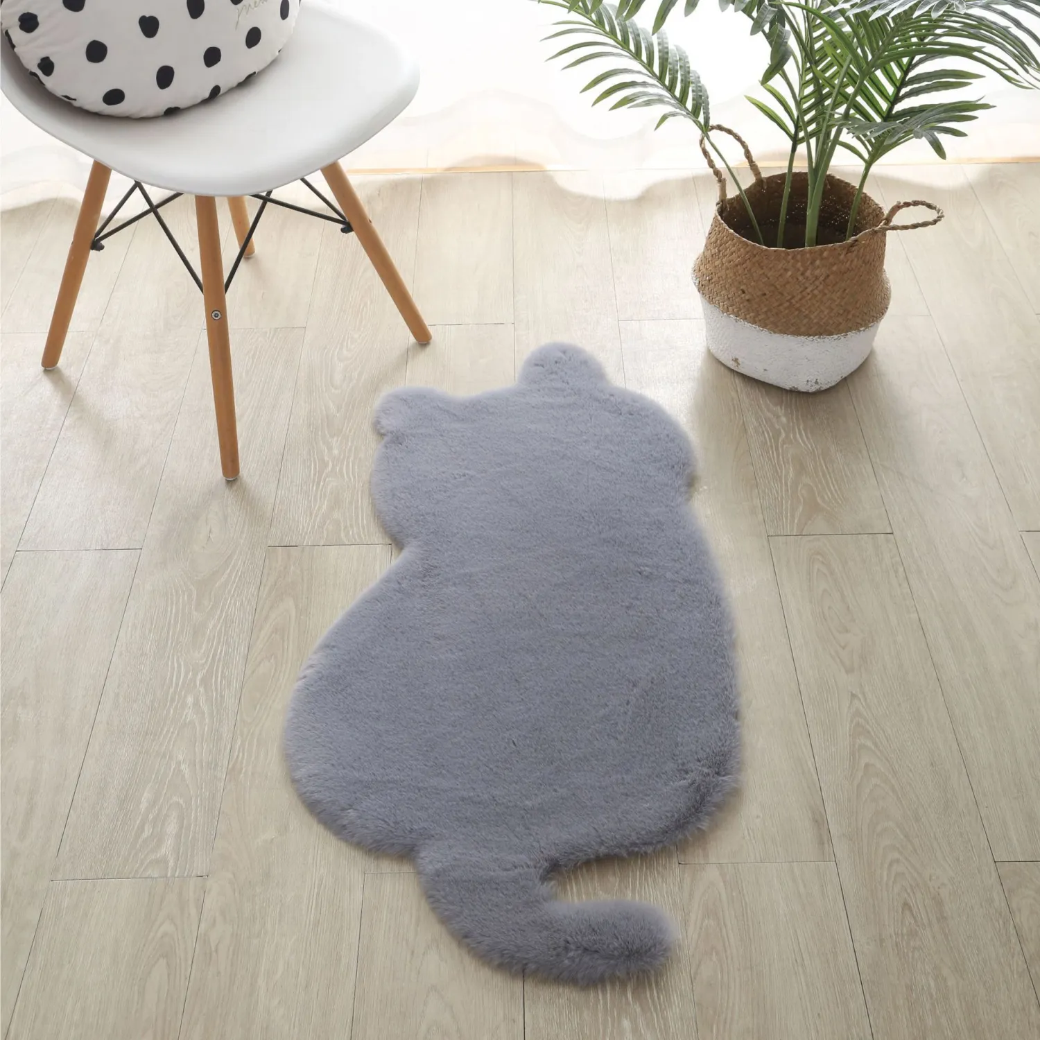 Sunday Angora Cat Carpet Living Room Cartoon Plush Mats Bedroom Bedside Blanket