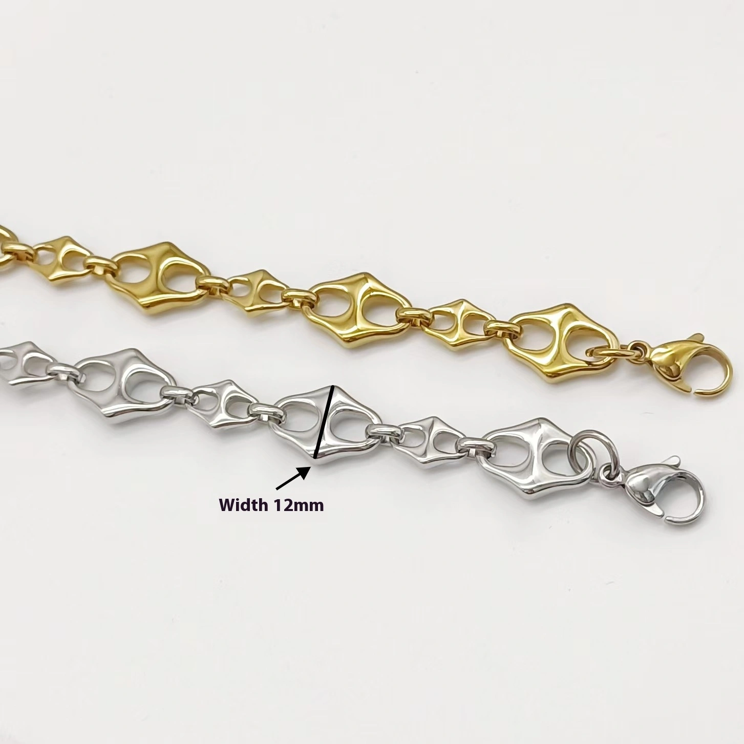 New European And American Stainless Steel Pig Nose Bracelet Simple And Light Luxury Niche Girl Chain Does Not Fade