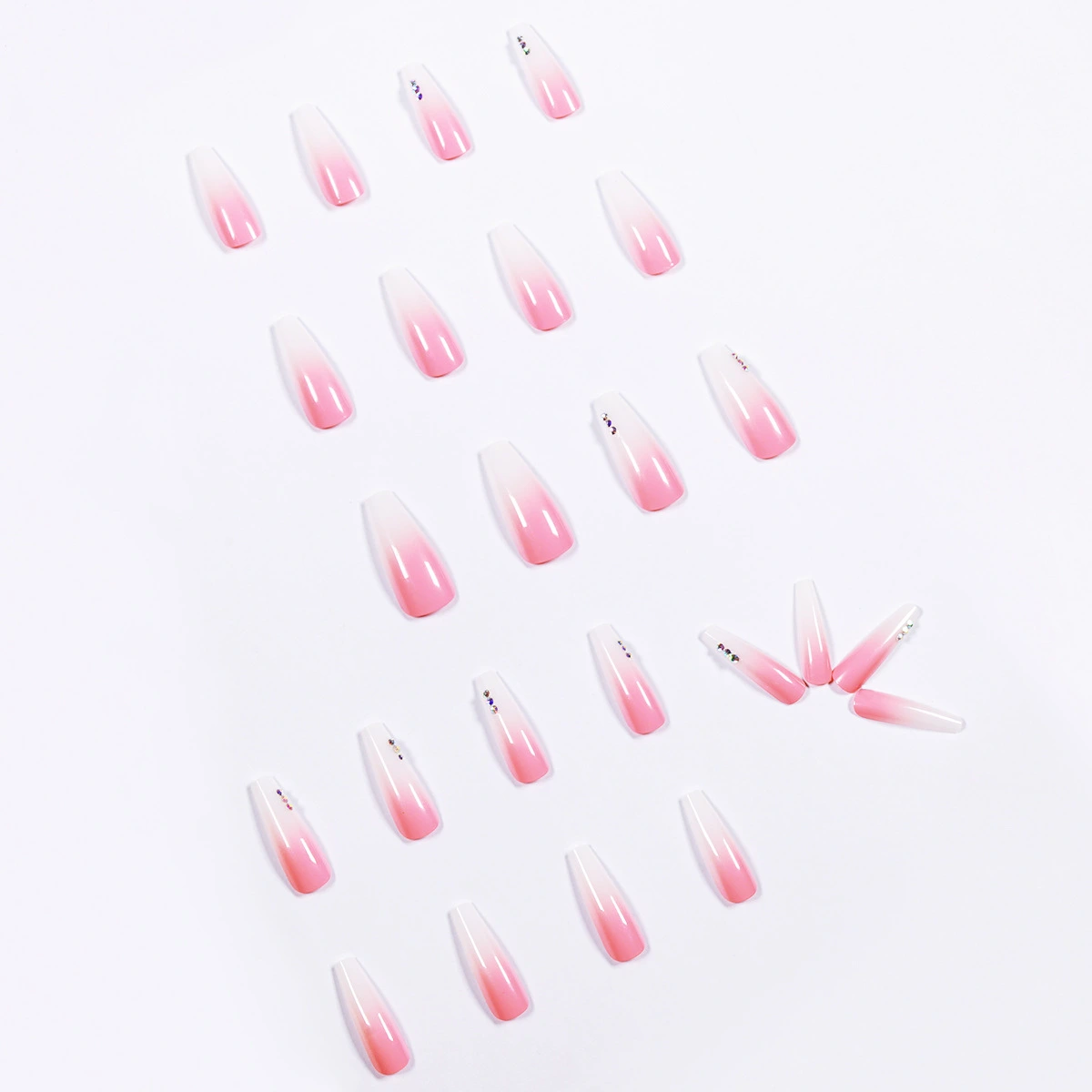Gradient Rhinestone Wear Nail Sticker