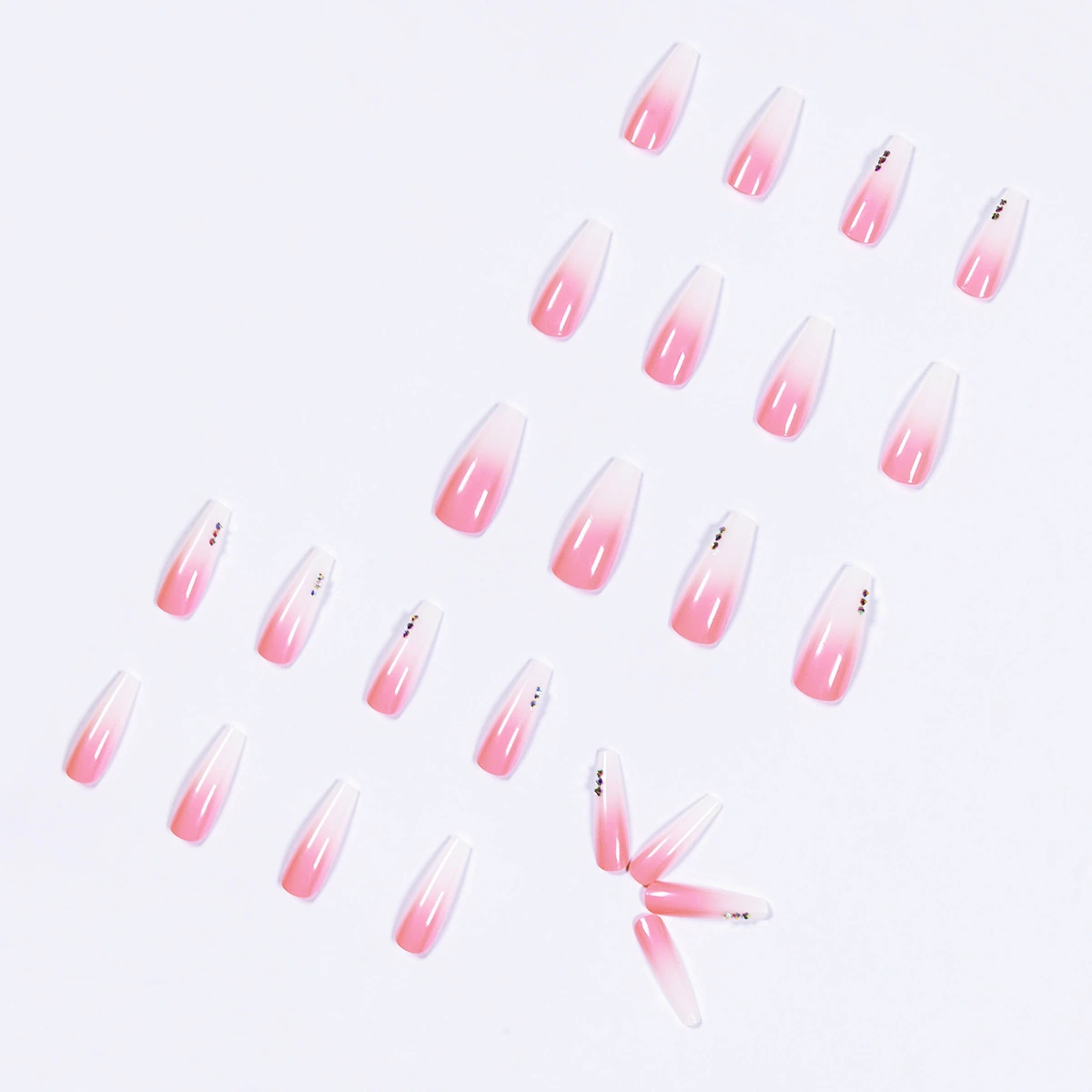 Gradient Rhinestone Wear Nail Sticker