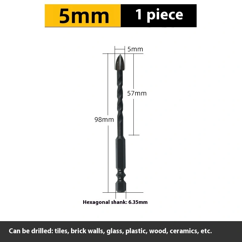 Cross Triangle Drill Tile Drill Multi-purpose