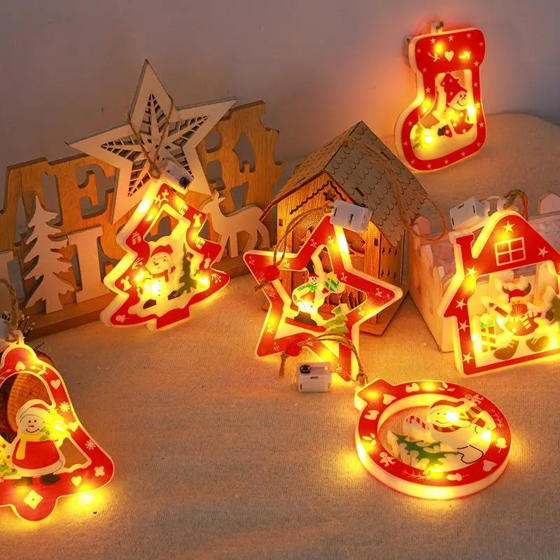 LED Snowman Lantern Christmas Tree Pendant Scene Decorative Ornaments
