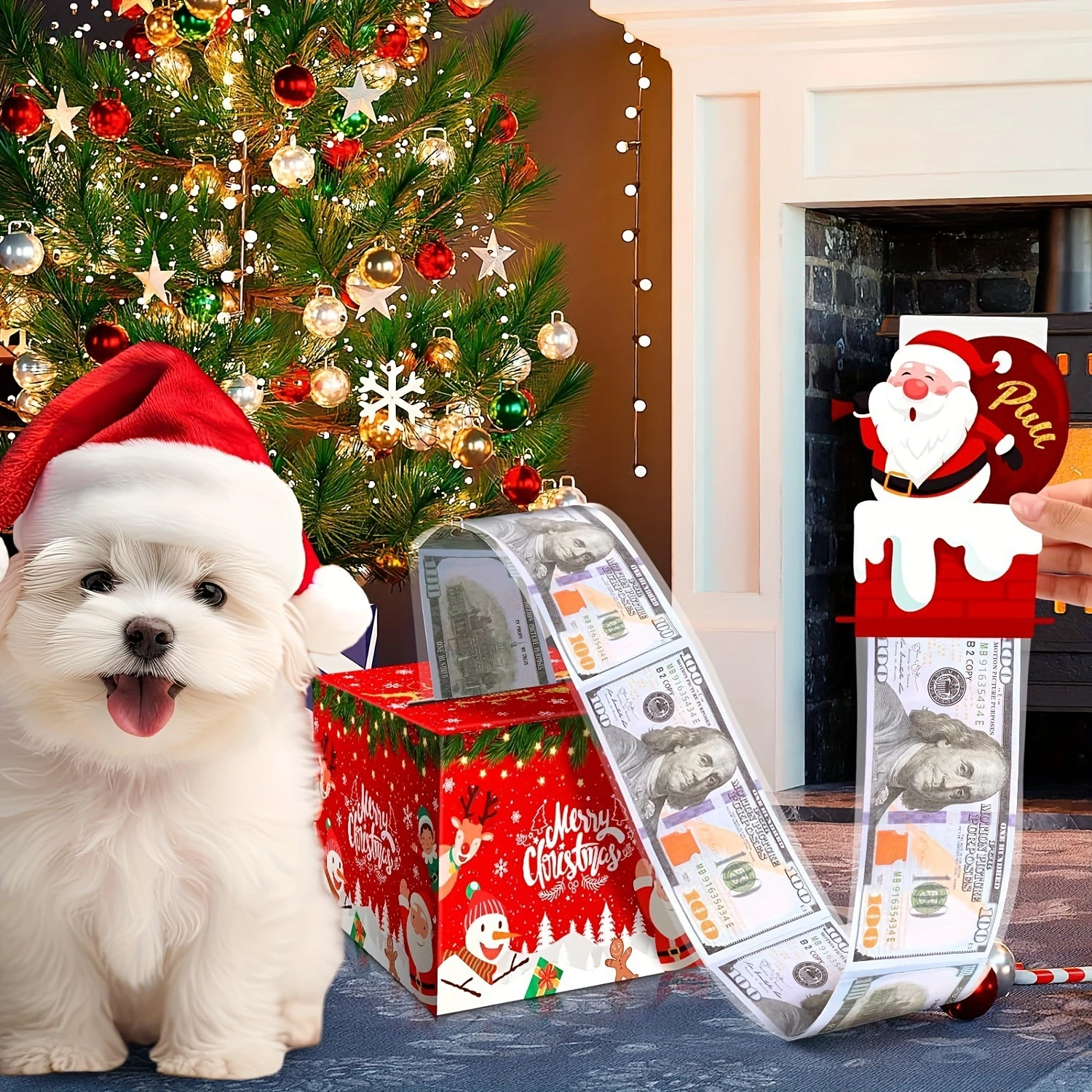 Christmas Party Decoration Gift Red Money Box