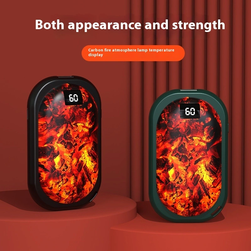 Charcoal Fire Hand Warmer Digital Display Charging Heating Pad