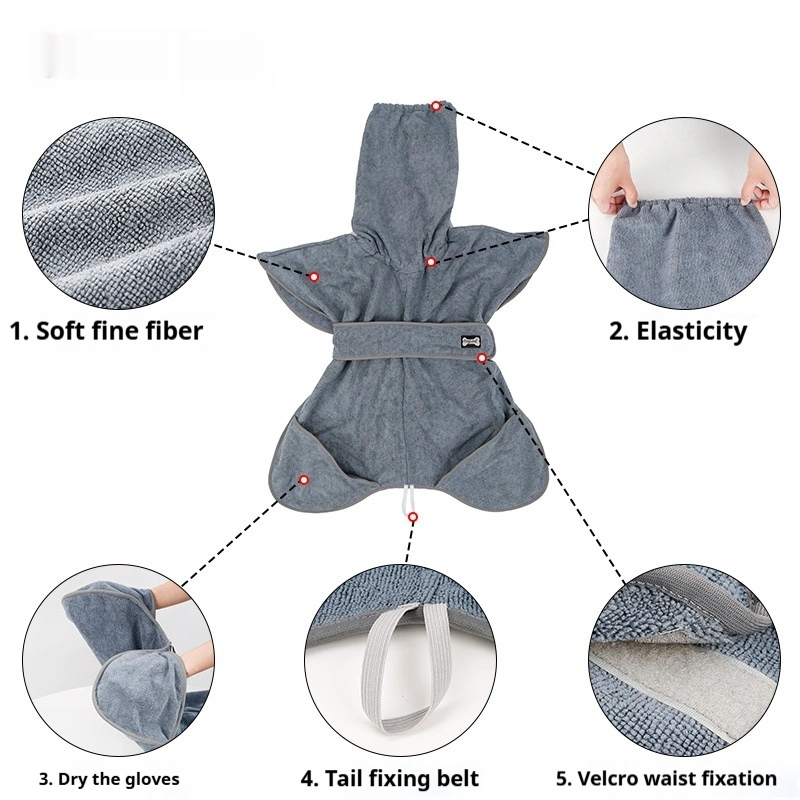 Pet Cotton Dog Bath Towel Strong Water-absorbing Bath Quick-drying