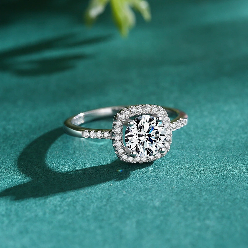 S925 Silver Artificial Diamond Ring For Women