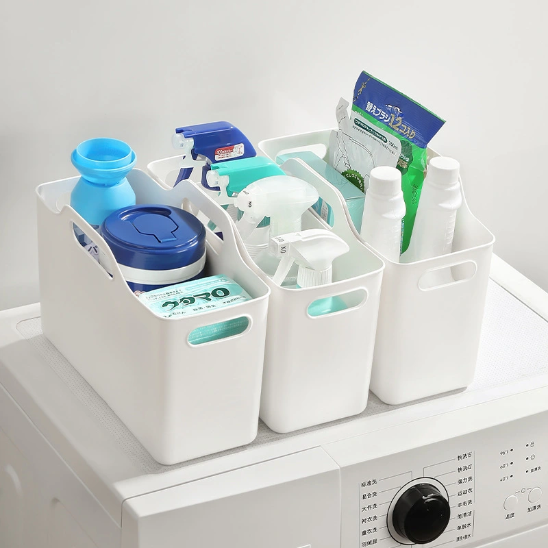 Bathroom Laundry Detergent With Handle Household Sundries Sorting Basket Desktop Cabinet Storage Box