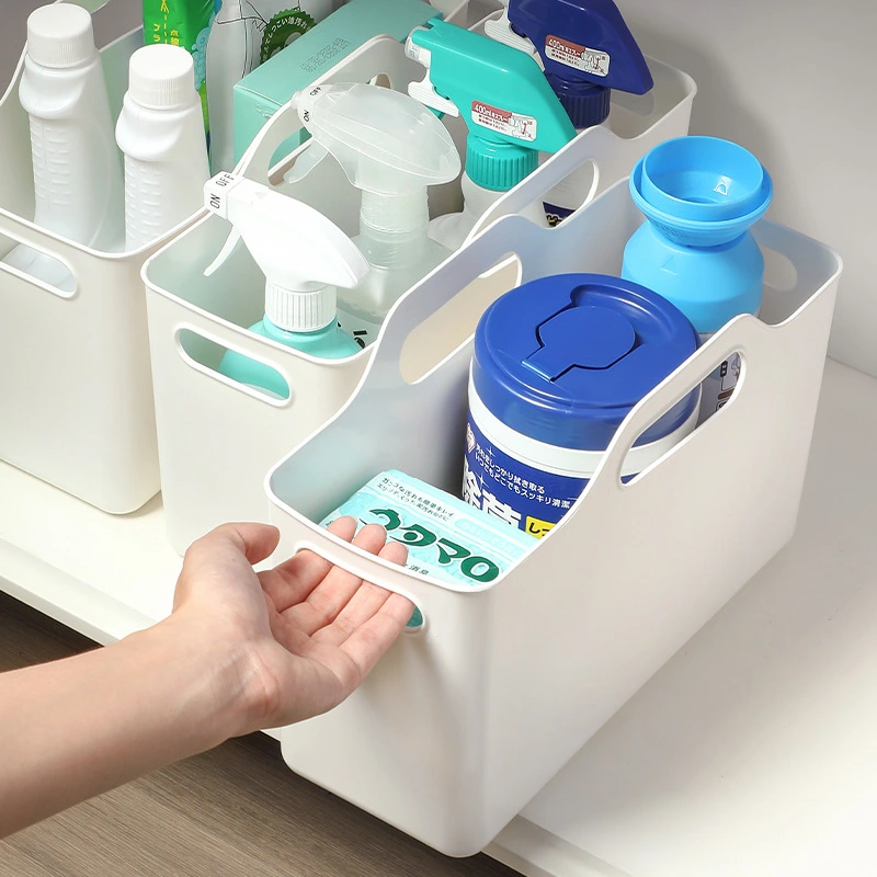 Bathroom Laundry Detergent With Handle Household Sundries Sorting Basket Desktop Cabinet Storage Box