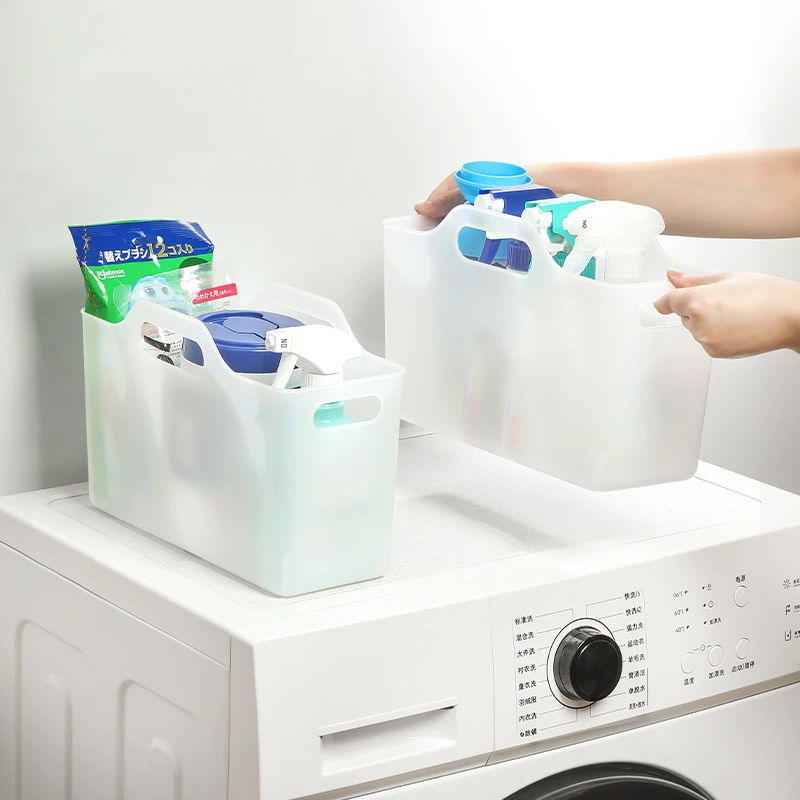 Bathroom Laundry Detergent With Handle Household Sundries Sorting Basket Desktop Cabinet Storage Box