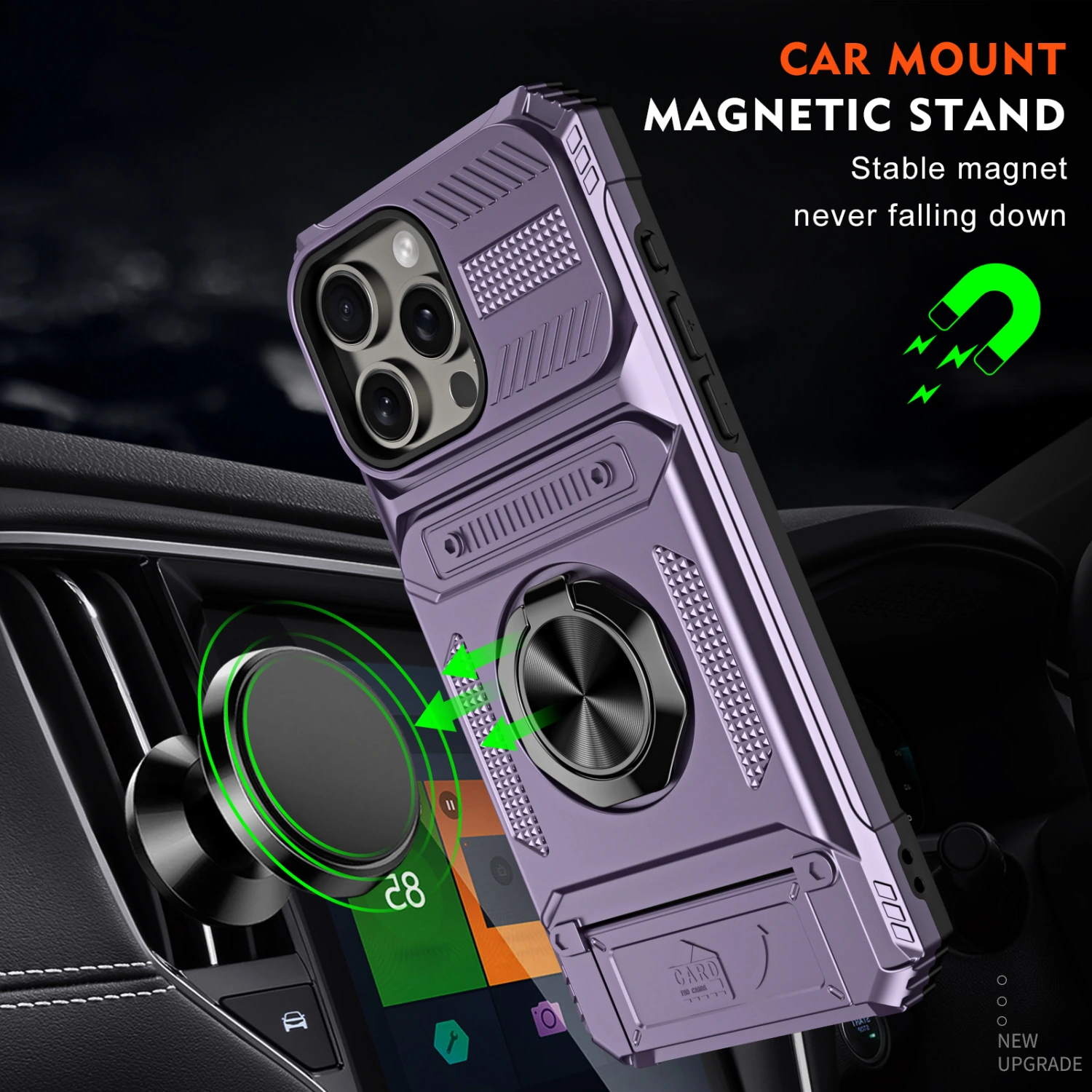 Phone Case Hidden Card Drop-resistant Protective Cover