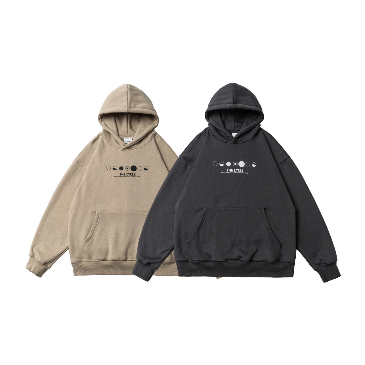 New Printed Velvet Padded Hooded Sweatshirt Men