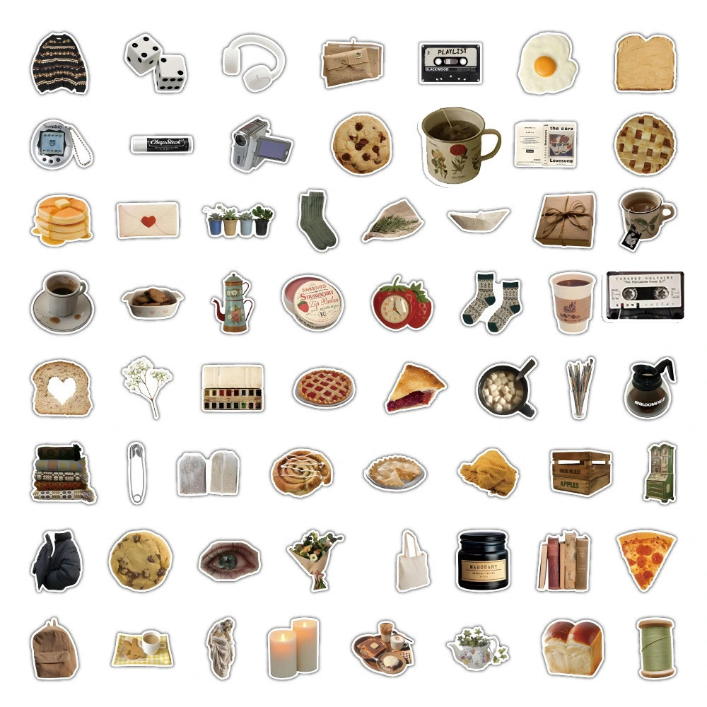Retro Old Object Decorative Tablet Computer Cellphone Stickers
