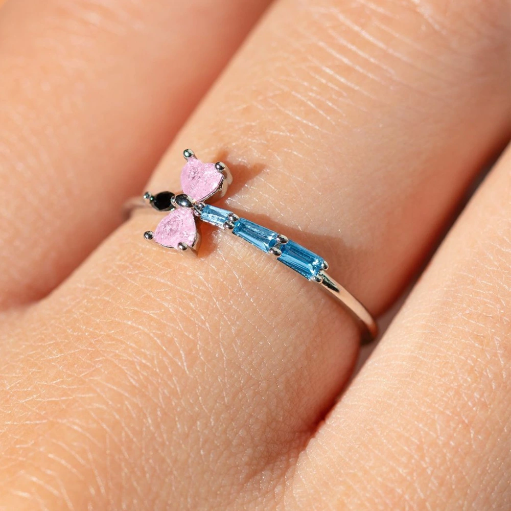 New Bow Cross Opening Adjustable Ring