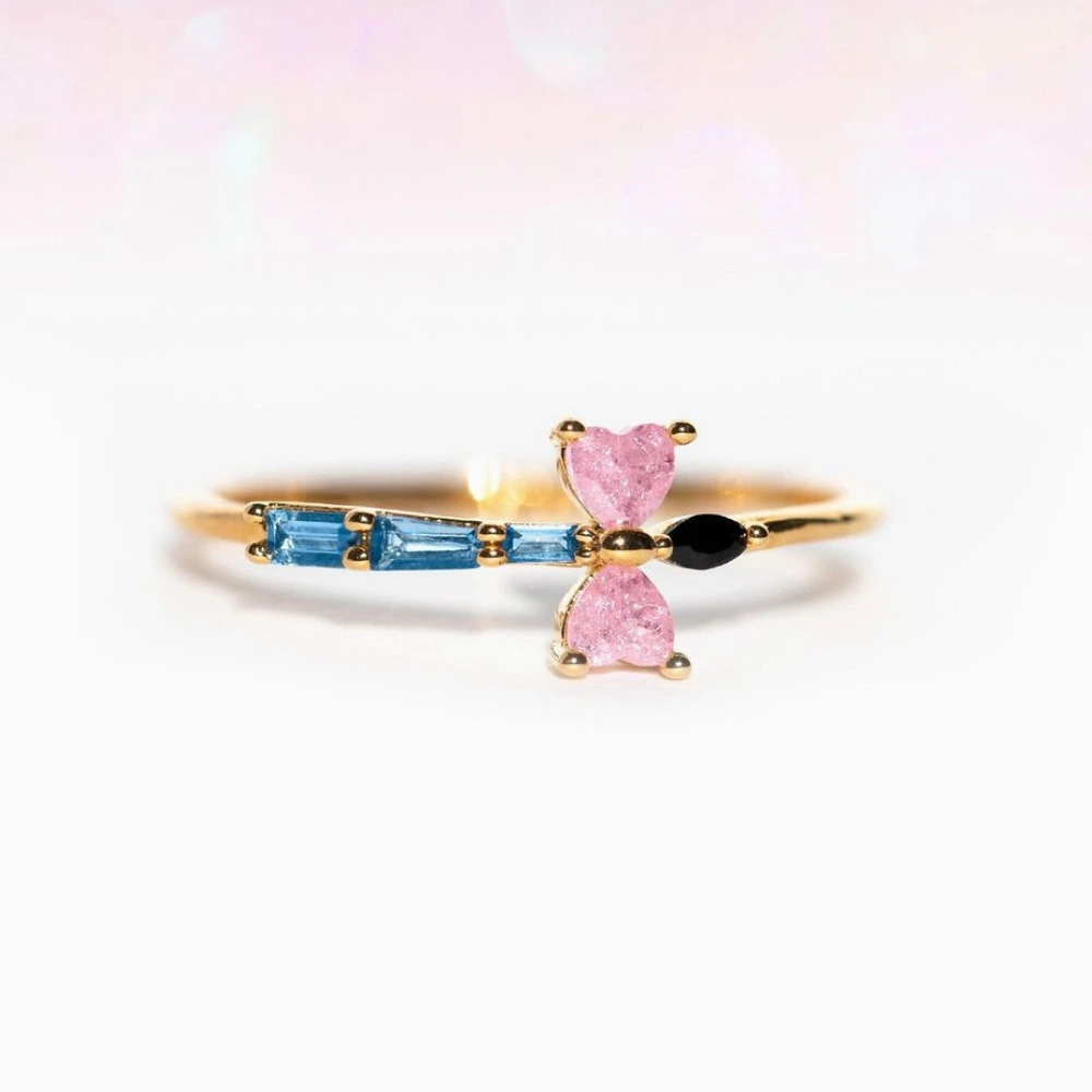 New Bow Cross Opening Adjustable Ring