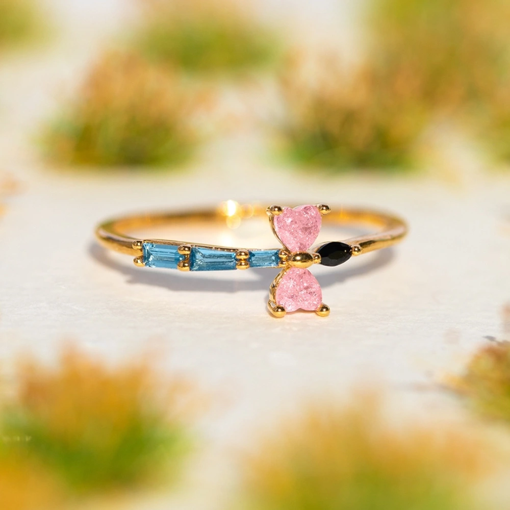 New Bow Cross Opening Adjustable Ring