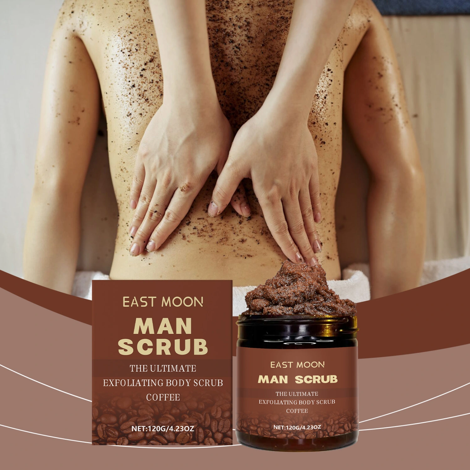 Men's Coffee Body Scrub Cream Gentle Cleansing Cutin Dead Skin Moisturizing