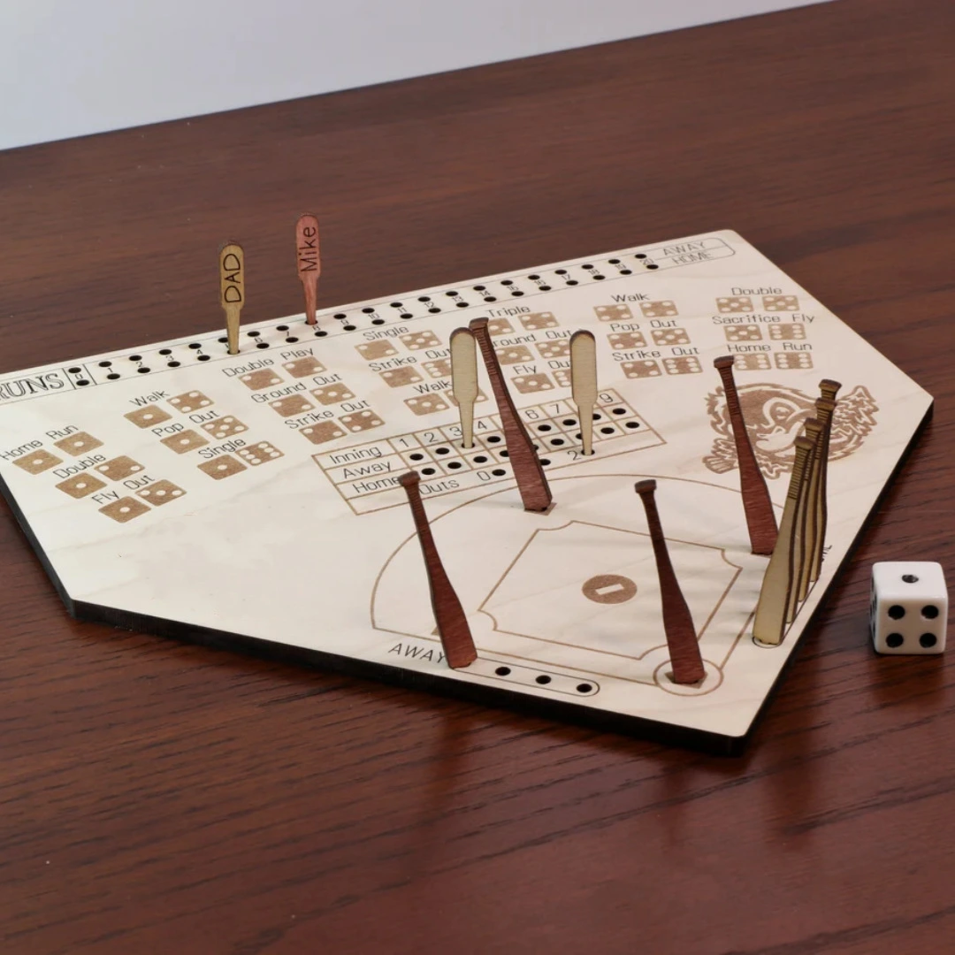 Wooden Baseball Board Wooden Crafts Desktop Game