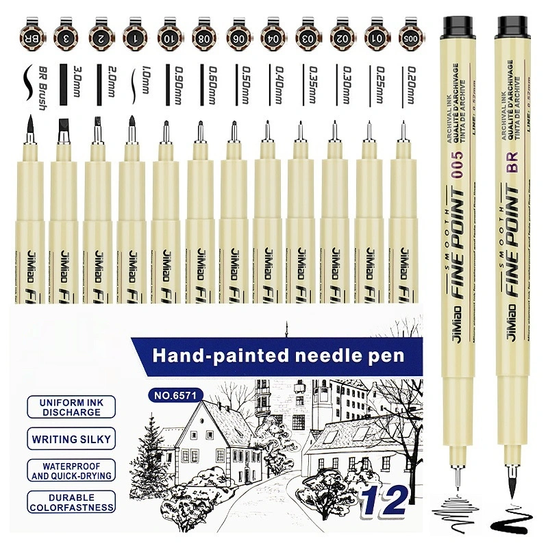 Waterproof Hook Line Art Cartoon Design Sketch Hand Drawn Syringe Drawing Pen