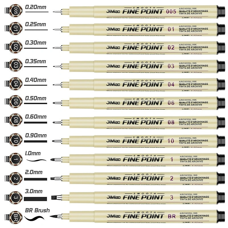 Waterproof Hook Line Art Cartoon Design Sketch Hand Drawn Syringe Drawing Pen